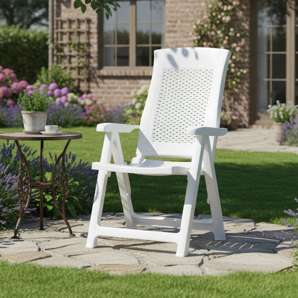 Alburni, Sedia da Esterno una Sedia Made in Italy, Bianco
