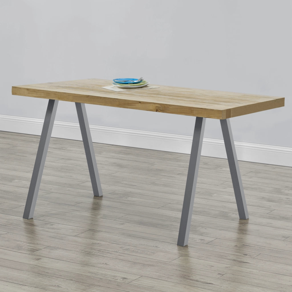 Set di 2 Gambe in Acciaio per Mobili Fai da Te - Altezza 72 cm - incl. Feltrini - Grigio [en.casa]