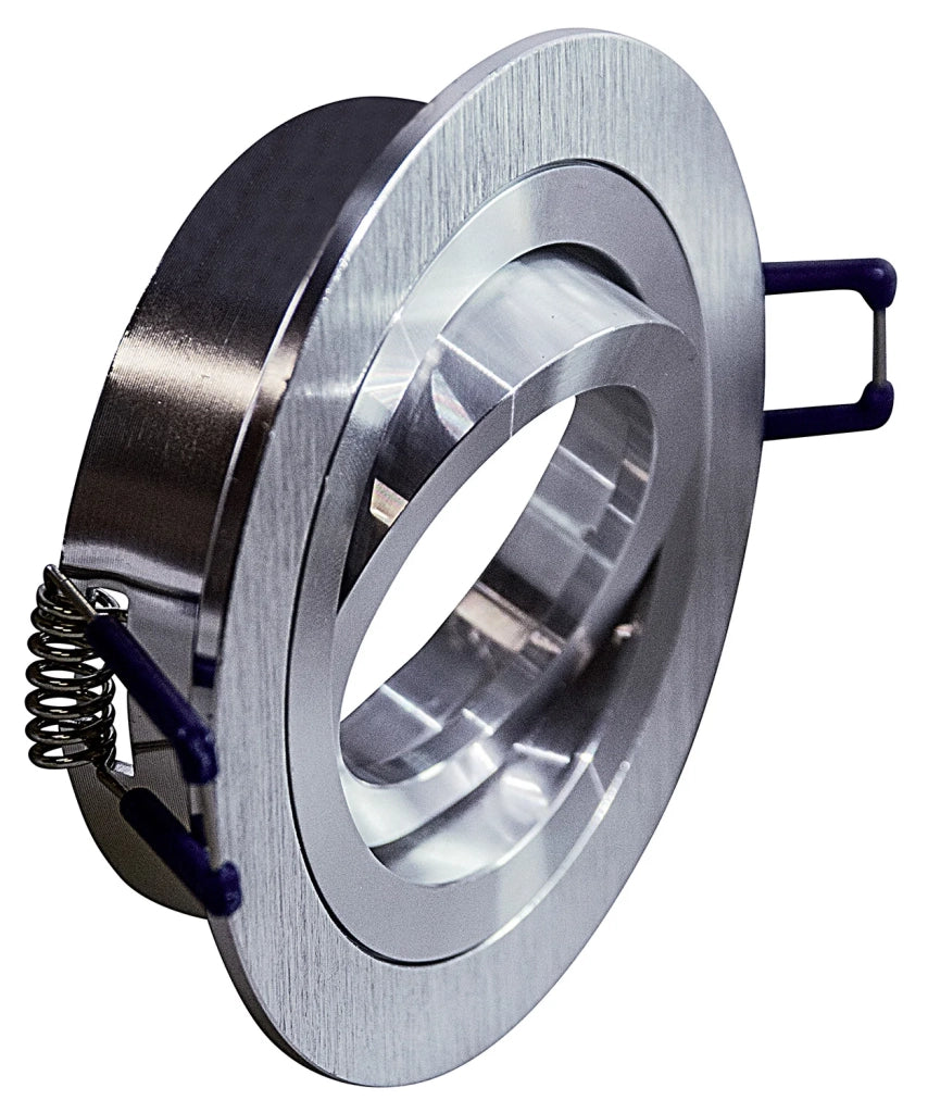 Faretto Incasso Toy Orientabile Tondo Alluminio Alluminio Satinato 1 Luce Gu10