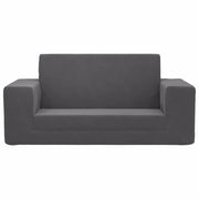 Divano Letto per Bambini a 2 Posti Antracite in Morbido Peluchecod mxl 110361