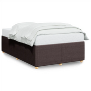 Letto matrimoniale | Letto per adulti | Giroletto senza Materasso Marrone Scuro 80x200 cm in Tessuto