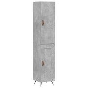 Credenza | Madia | Buffet da pranzo | Armadio da pranzo Grigio Cemento 34,5x34x180 cm in Legno Multistrato