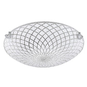 Plafoniera Applique in Vetro Bivio Tonda da Interno Rete Satinata Diametro: Ø 50 mm