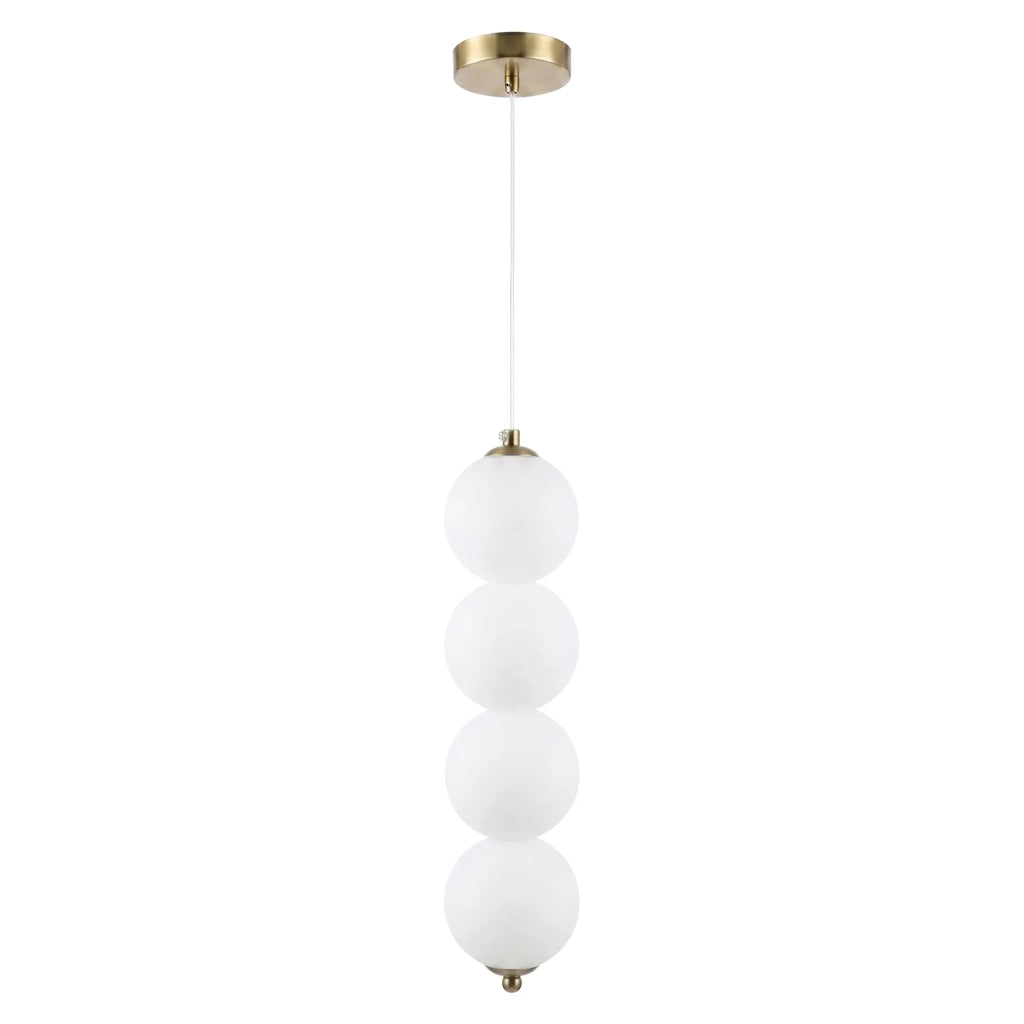 Lampada A Sospensione A Led Lhj118-4cp Oro Spazzolato