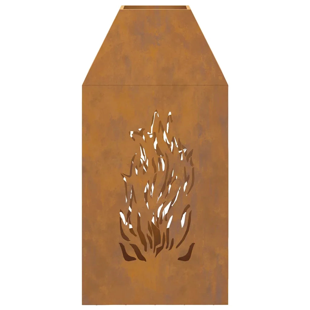 Focolare-Stufa-Camino Marrone 50 x 50 x 100 cm Acciaio 975926