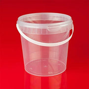 Set di 12 Contenitori in Plastica Translucida con Coperchio - 1 Litro - Idoneo per Alimenti - PP - Stivabile - Set da 12