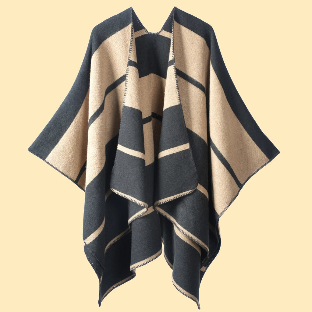 Sciarpa double face, in classico cashmere, mantella/scialle versatile e semplice