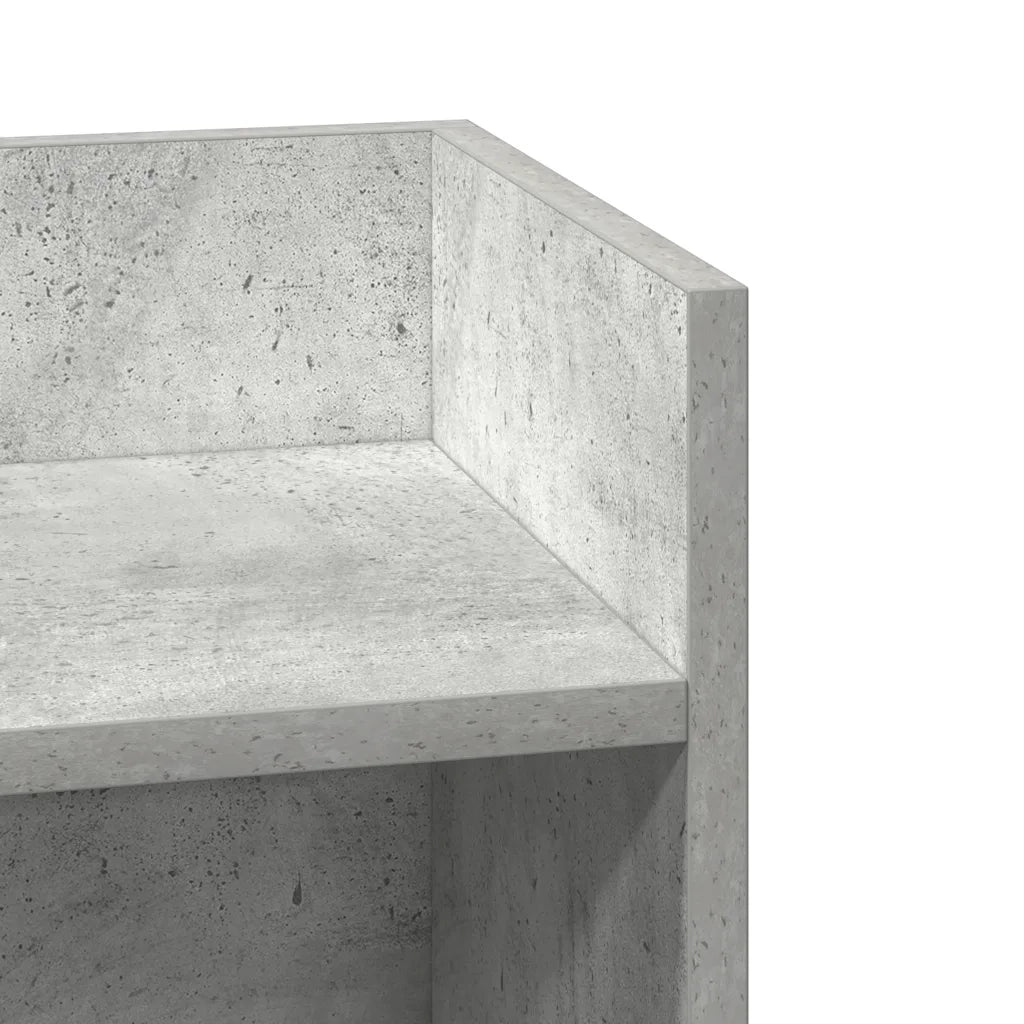 Tavolino Laterale con Ripiano Grigio Cemento 25,5x27x60 cm 858548