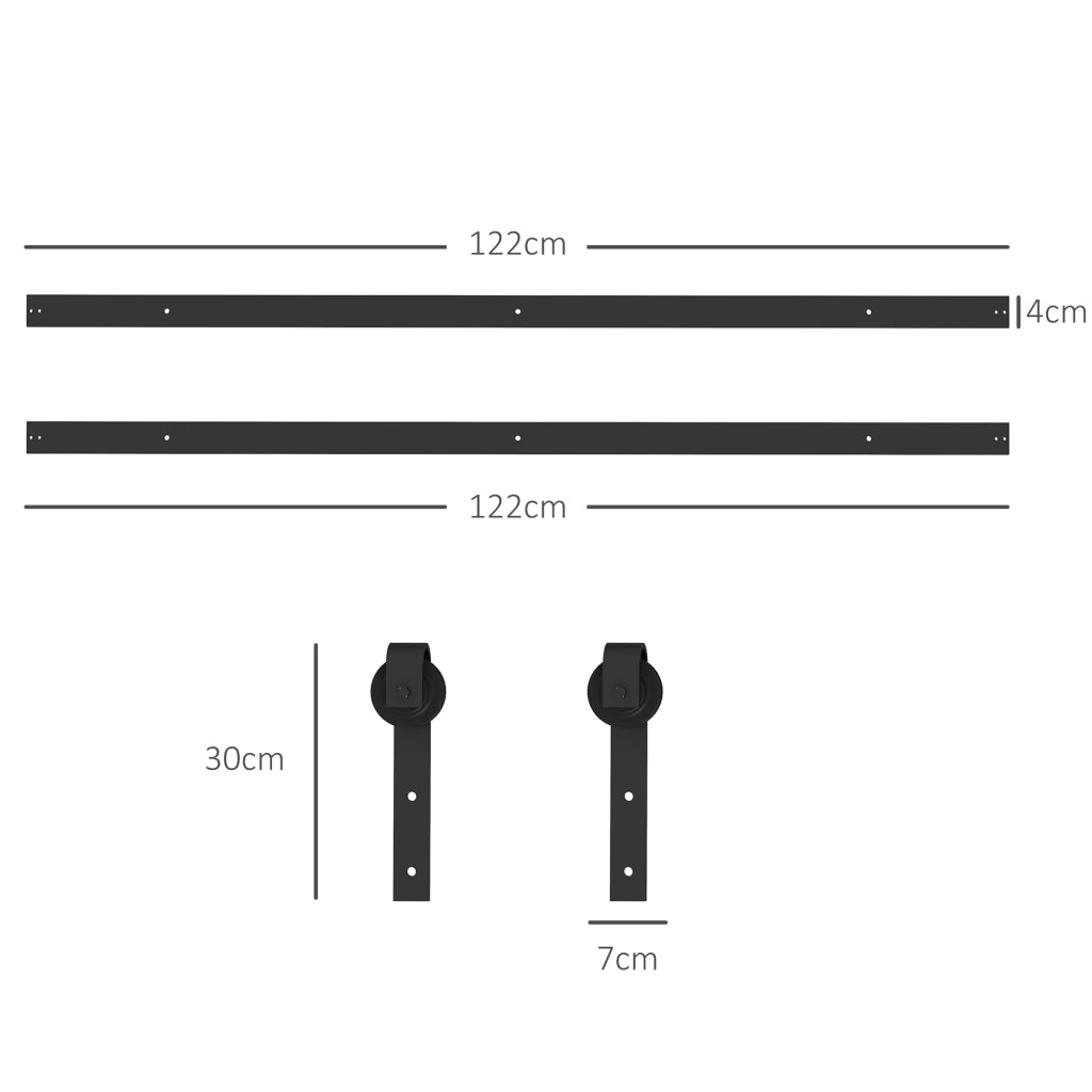 Sistema Porte Scorrevoli ¨C zephmum ¨C 244cm Acciaio Nero