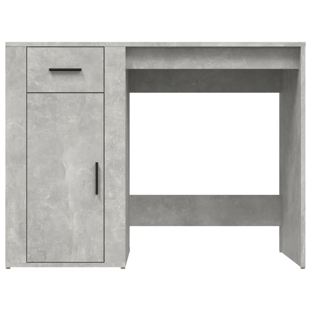 Scrivania-Scrivanie per ufficio e studio-Scrittoio Grigio Cemento 100x49x75 cm in Legno Multistrato