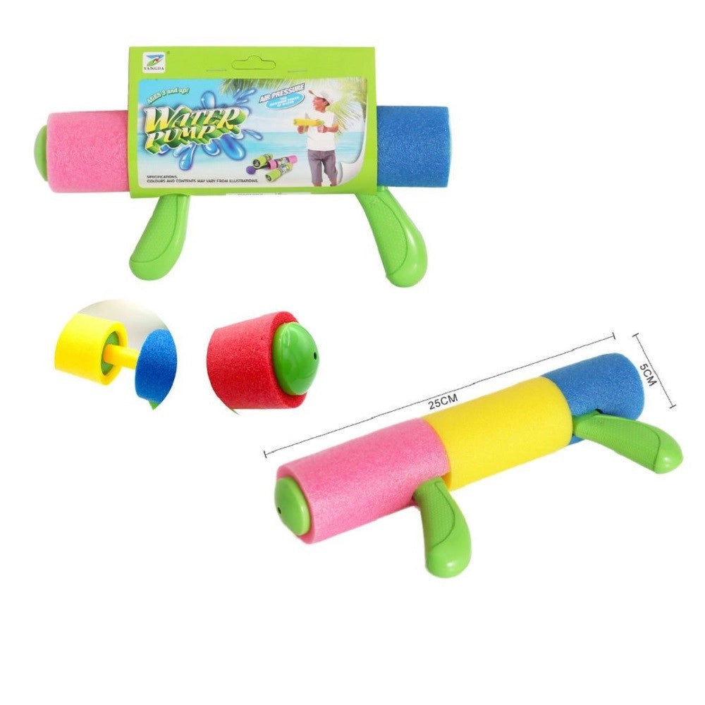 Trade Shop - Pistola Ad Acqua Tubo In Gommapiuma Colorata Manico 25x5cm Giochi Bambini 605473 -