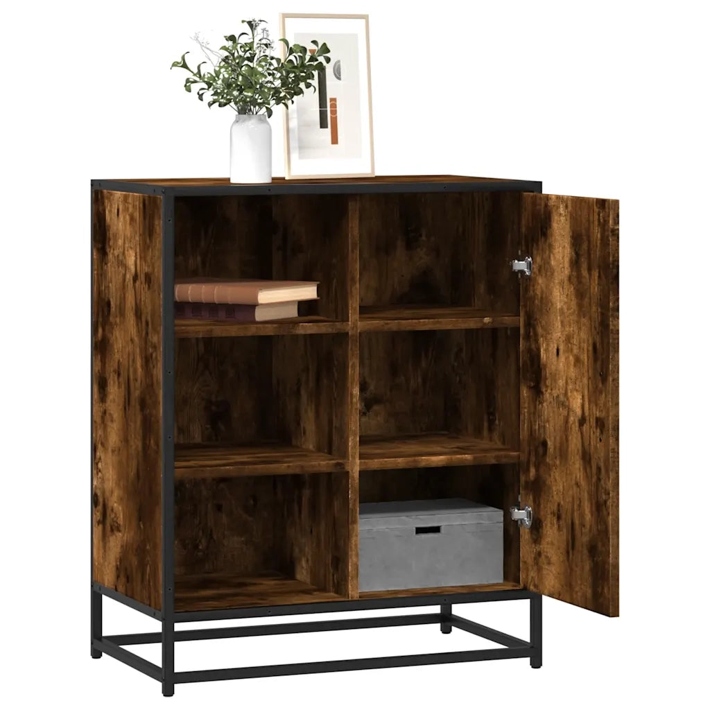 Credenza Rovere Fumo 62x35x76 cm in Legno Multistrato 848996