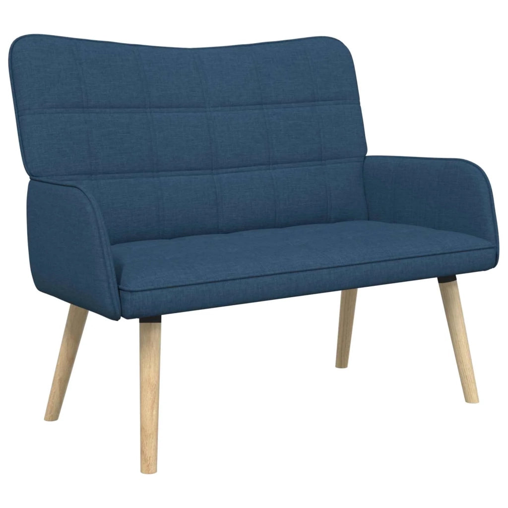 Sofa a Due Posti Blu 115 x 61 x 87 cm Tessuto 42028899