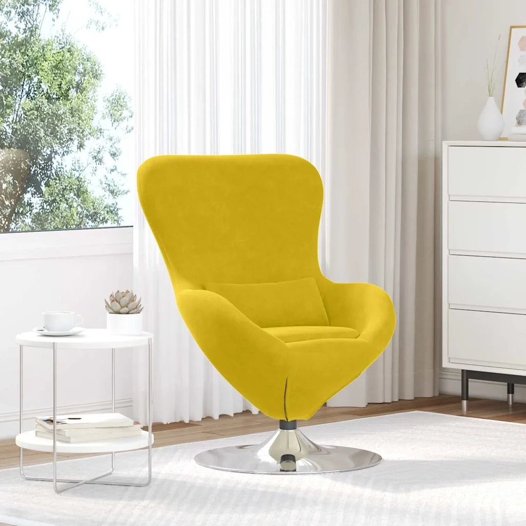 Divano Sedia-Poltrona uovo Giallo Velluto