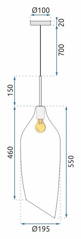 Lampada Da Soffitto Di Vetro APP892-1CP