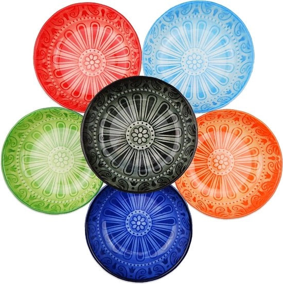 set di ciotole per snacks, piccole ciotole per erbe, piccoli contenitori per soia, ciotole per dips, ciotole per tapas, piccole ciotole per erbe, ciotole per snacks, set di 6 ciotole per snacks, Ø 10 cm, per sushi, snacks