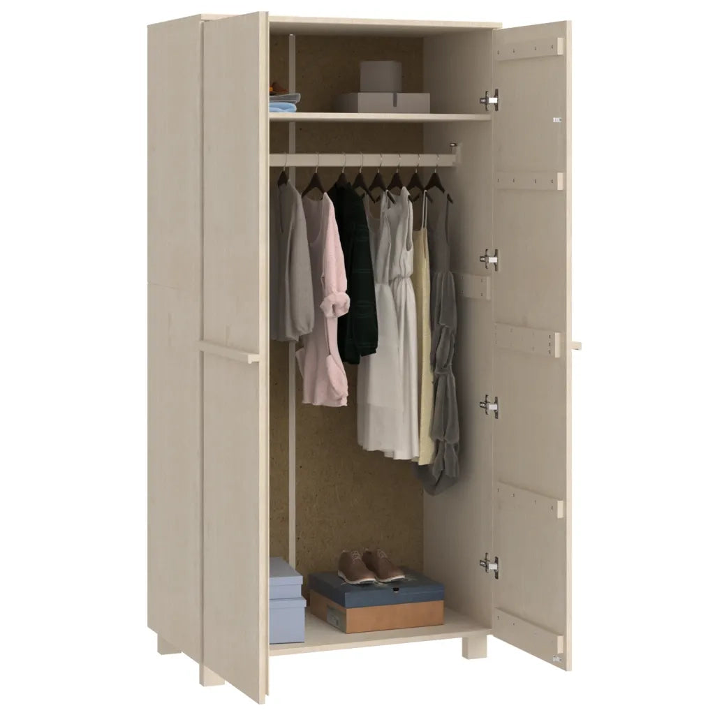 Armadio HAMAR ambra 89x50x180 cm in Legno Massello di Pino CFW9400887