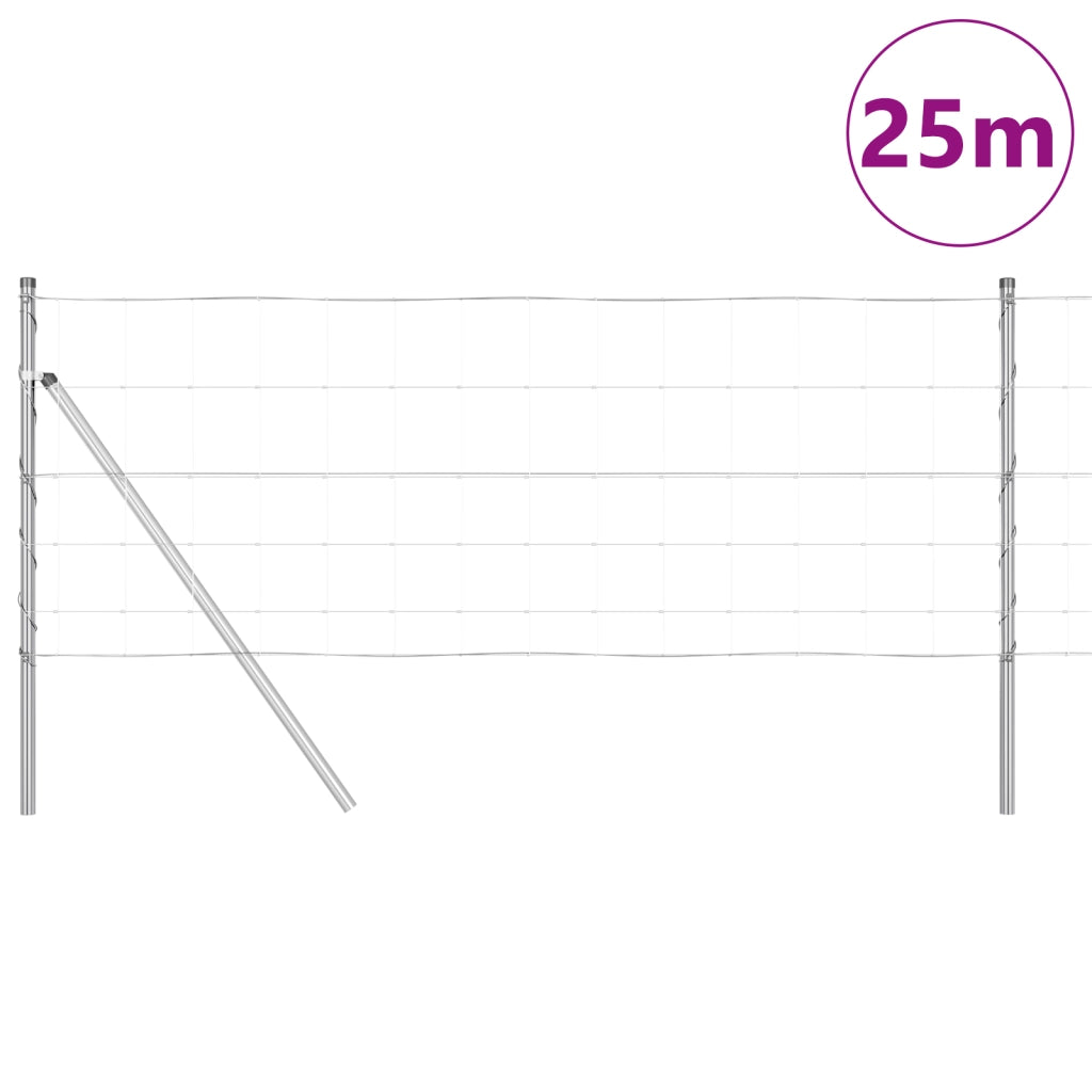 Recinzione da Campo  0.8x25 m Acciaio Zincato