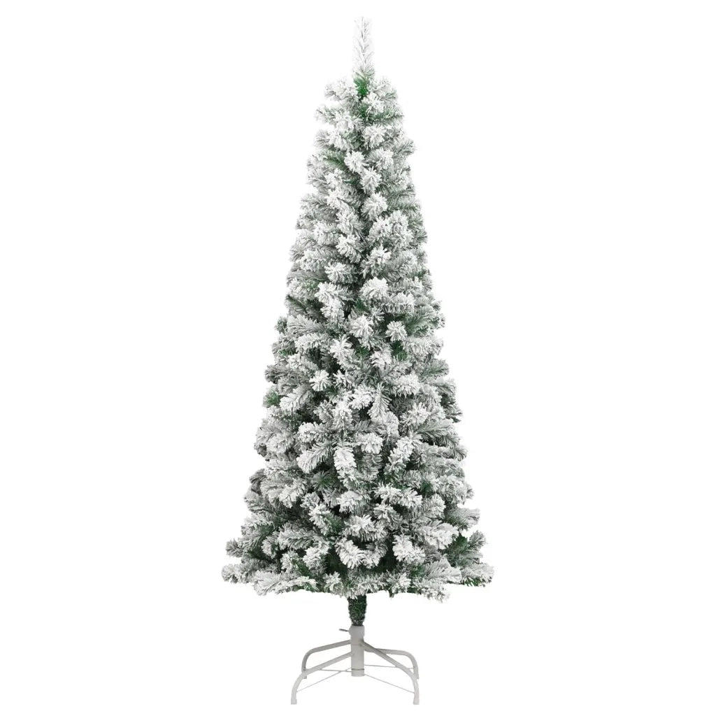 Albero Natale Artificiale Incernierato con Neve Fioccata 240 cm 358383