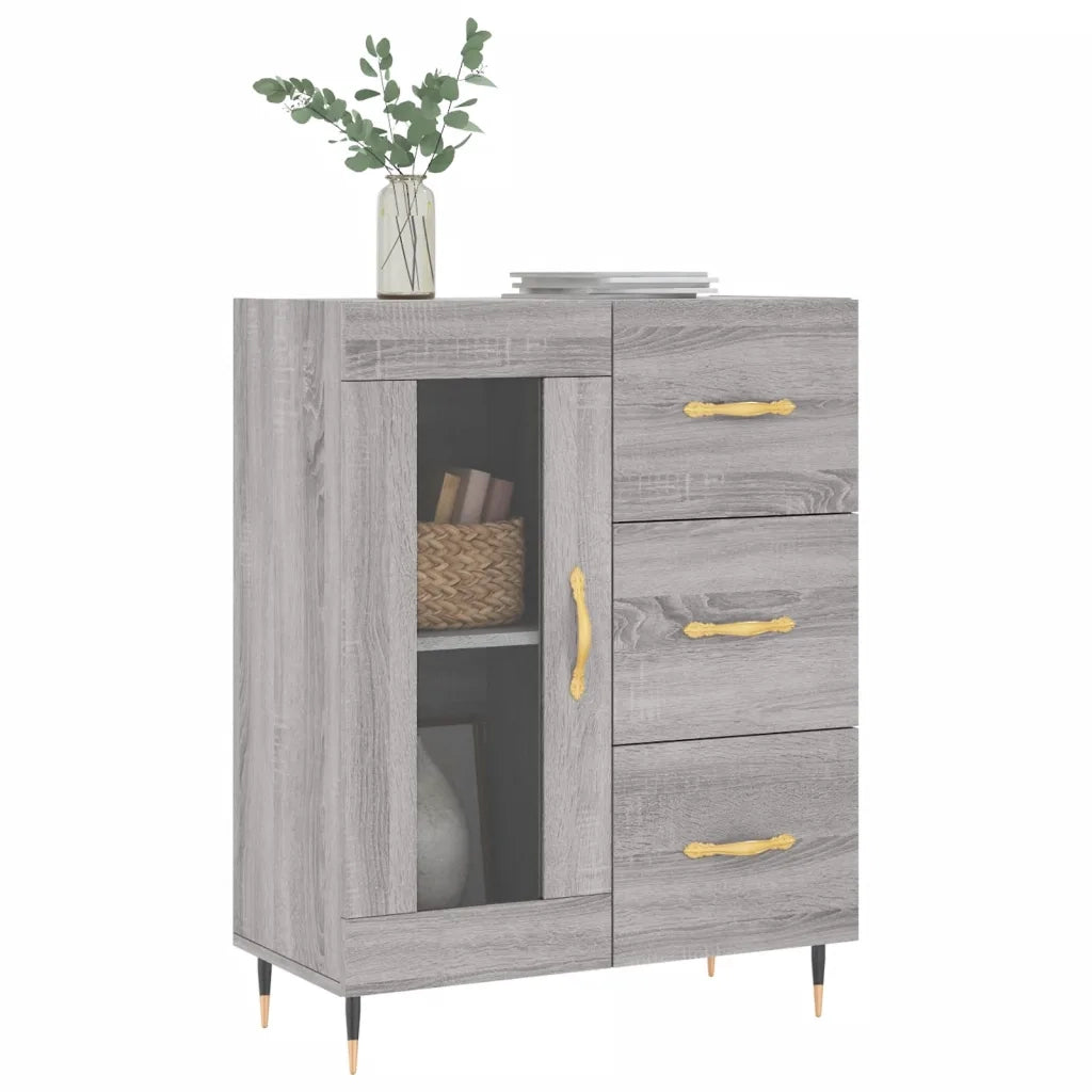 Credenza-Buffet-Armadio da cucina Grigio Sonoma 69,5x34x90 cm in Legno Multistrato 479462