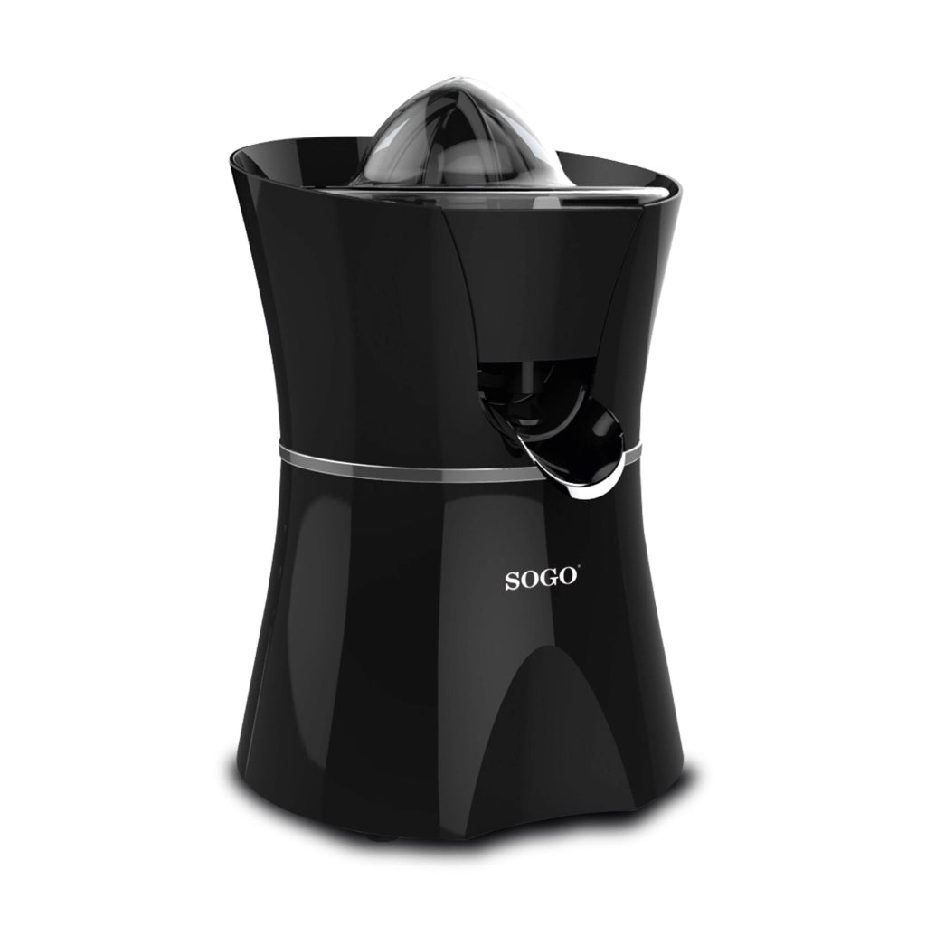 SOGO Spremiagrumi Elettrico 600W Acciaio Inox, 2 Coni, Antigoccia, Facile da Pulire, Avvio Automatico, Silenzioso, Piedini Antiscivolo, 0.55L