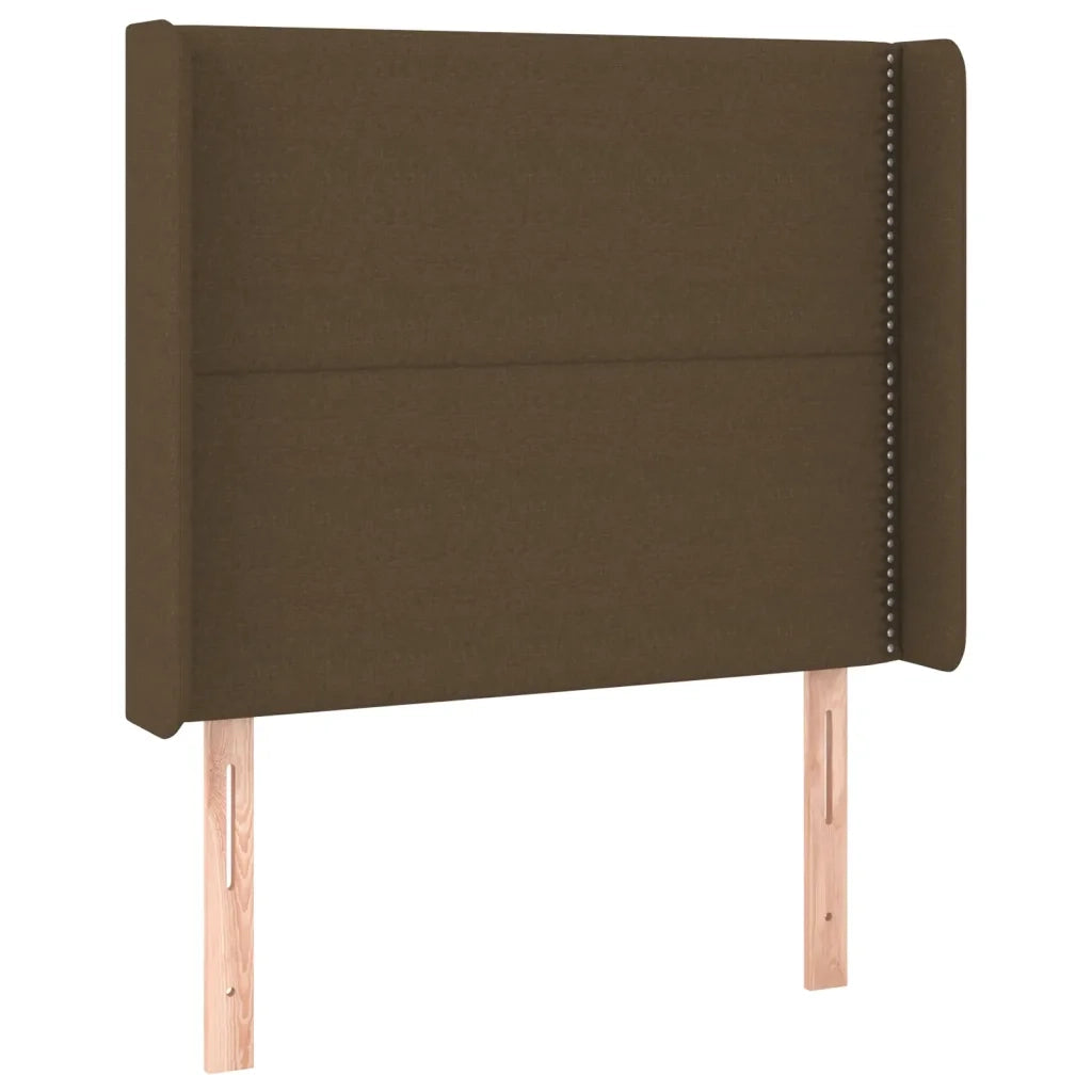 Testiera a LED Marrone Scuro 93x16x118/128 cm in Tessuto 3123893