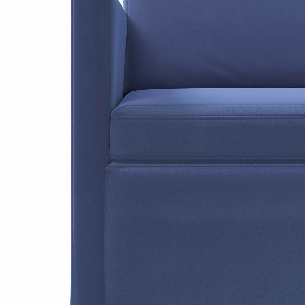 Divano a 2 posti Blu Polizia 130 x 81 x 82 cm Velluto (V) 42041066