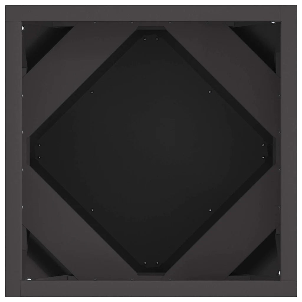 Fioriera | Cassetta per fiori | Vaso Nero 30 x 30 x 30 cm Acciaio