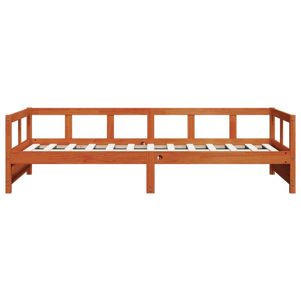 vidaXL Dormeuse senza Materasso Marrone Cera 90x200 cm Legno di Pino