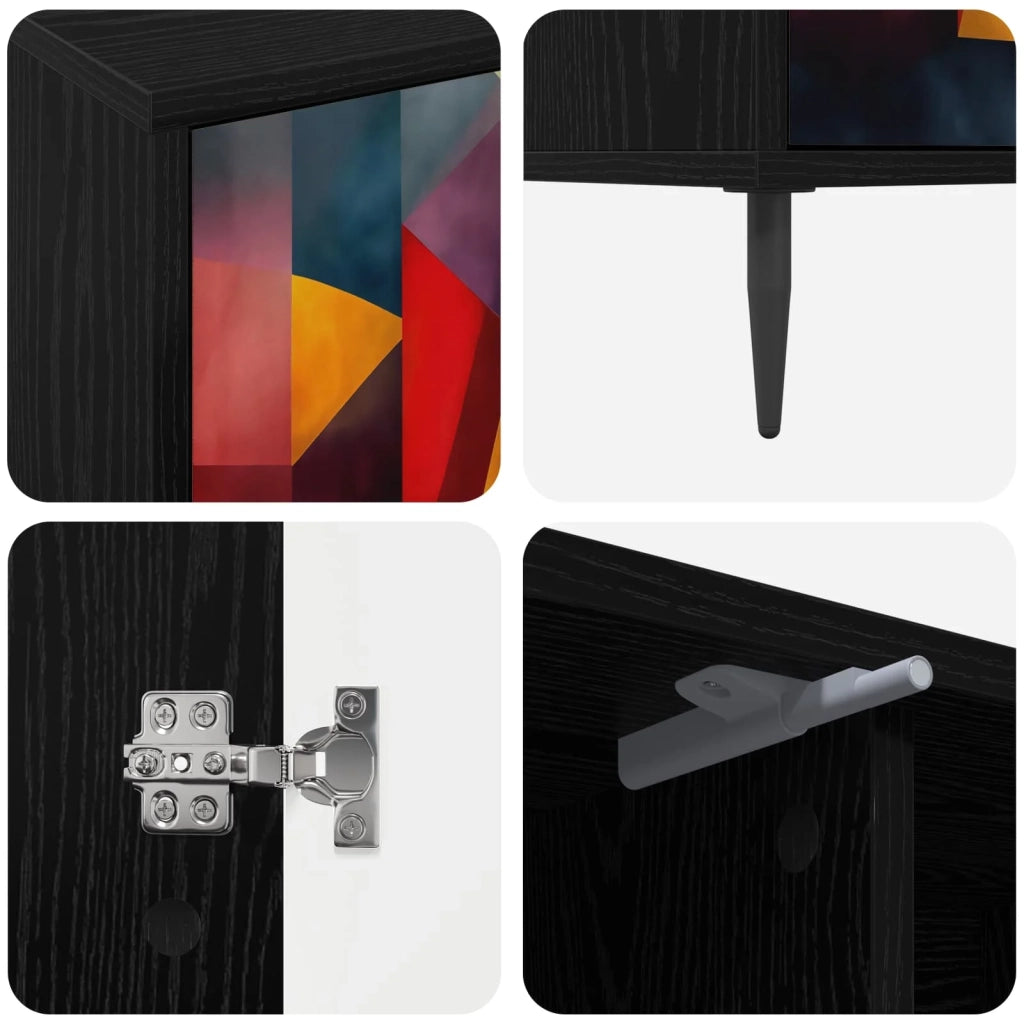 Mobile TV HEESCH 102 x 33 x 51 cm Rovere Nero 8007058