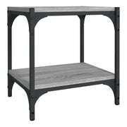 Mobile TV multimediale scaffale TV mobile TV sala da pranzo soggiorno camera da letto Sonoma 40 x 33 x 41 cm legno ingegnerizzato e acciaio grigio 02_0028443