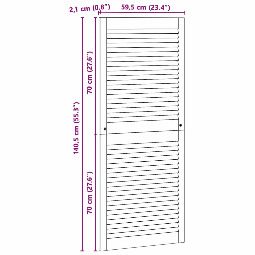 Porta per Armadio 4 pcs Naturale 140,5 x 2,1 x 59,5 cm 3394499