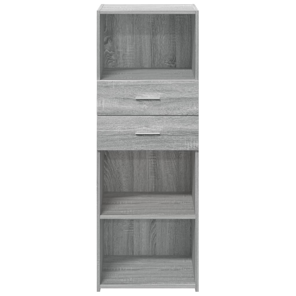 Buffet credenza cassettiera armadio mobile contenitore organizer cucina soggiorno salotto rovere Sonoma alto 45 x 42,5 x 124 cm legno ingegnerizzato grigio 02_0035367