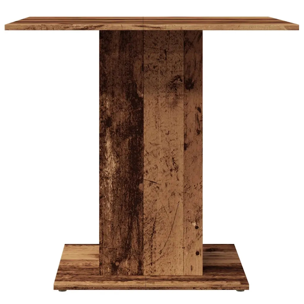 Tavolo da Pranzo Legno Antico 80x80x75 cm in Legno Multistrato