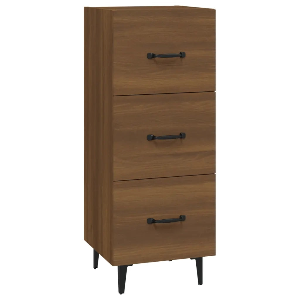 Credenza Rovere Marrone 34,5x34x90 cm in Legno Multistrato 817413