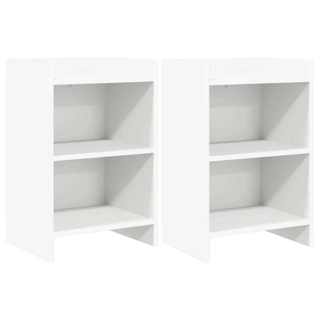 Comodini 2 pcs Bianco 40 x 30 x 60 cm Legno ingegnerizzato 8010996