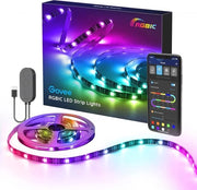 Striscia LED RGBIC da 2m acqua resistente con controllo via app - sincronizzazione con la musica per l'illuminazione di sfondo per TV - comando USB per TV, PC, decorazione e festa