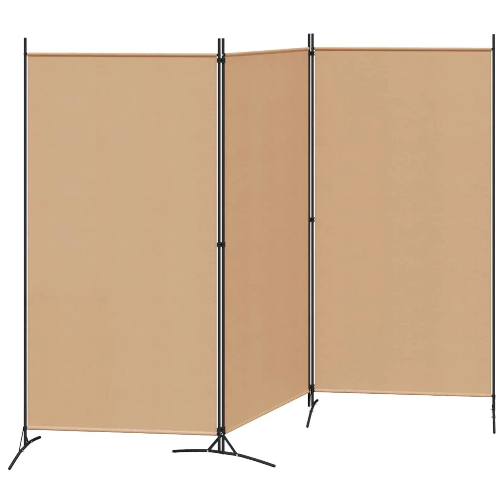 Divisorio Ambienti | Divider per stanze | Paravento a 3 pannelli Beige 260 x 180 cm Tessuto