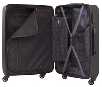 Set 3 Valigie Trolley Rigide in ABS 4 Ruote TSA Ravizzoni Long Island Grigie