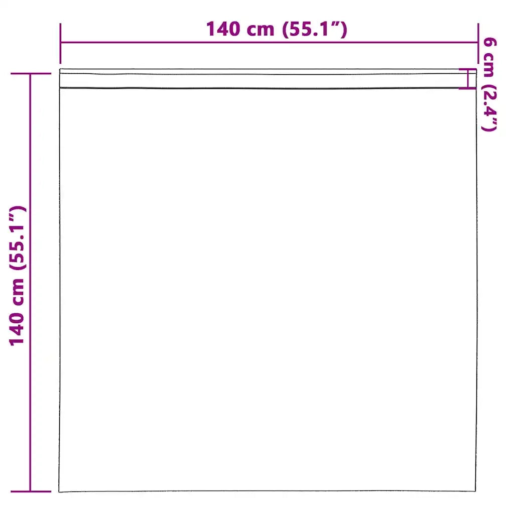 Tende Blackout con Anelli 2 pcs Talpa 140 x 140 cm Poliestere 4107438