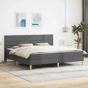 Struttura letto con materasso Grigio scuro Tessuto 3415266