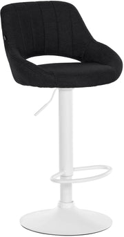 Sgabello da bar tessuto Milet bianco 10