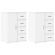 Buffet credenza cassettiera armadio mobile contenitore organizer per cucina soggiorno salotti set da 2 59 x 39 x 80 cm legno ingegnerizzato bianco 02_0036667