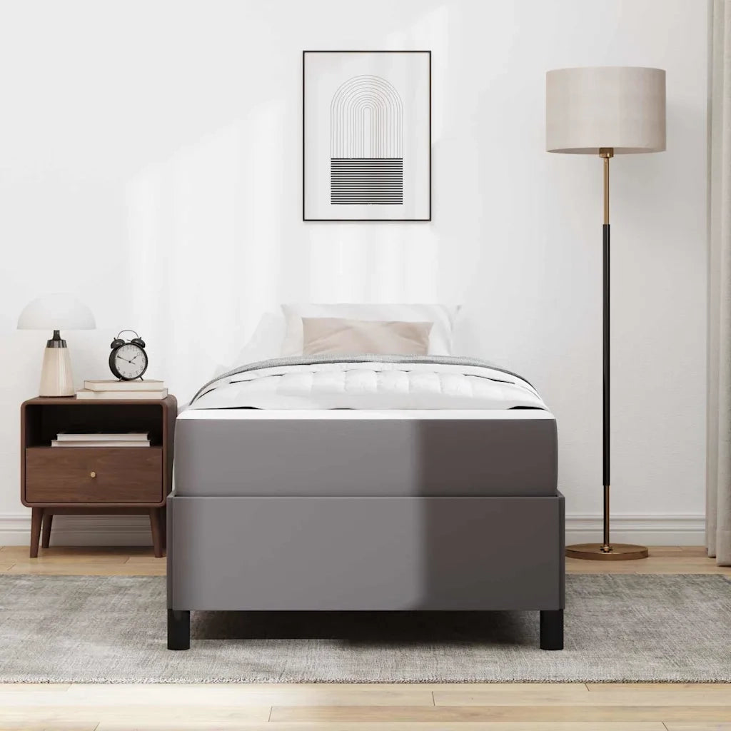 vidaXL Struttura letto con materasso con materasso Grigio 90 x 200 cm