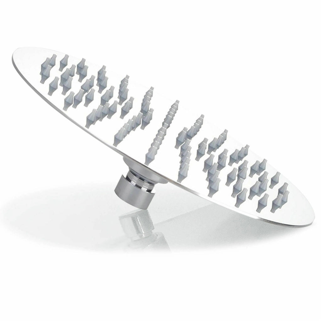 Soffione Doccia Tondo in acciaio inox Diametro 20 cm effetto pioggia con ugelli anticalcare ultrasottile