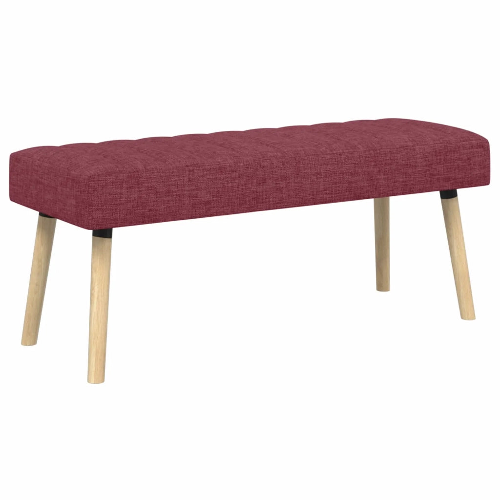 Panchina trapuntata a canale Rosso Vino 110 x 40 x 46 cm 42038490