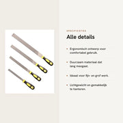Vijl a Doppia Lama 30 cm - Acciaio di Carbone - Lavorazione del Legno - Per Metallo/Legno/Roccia/Plastica - Alta Durezza