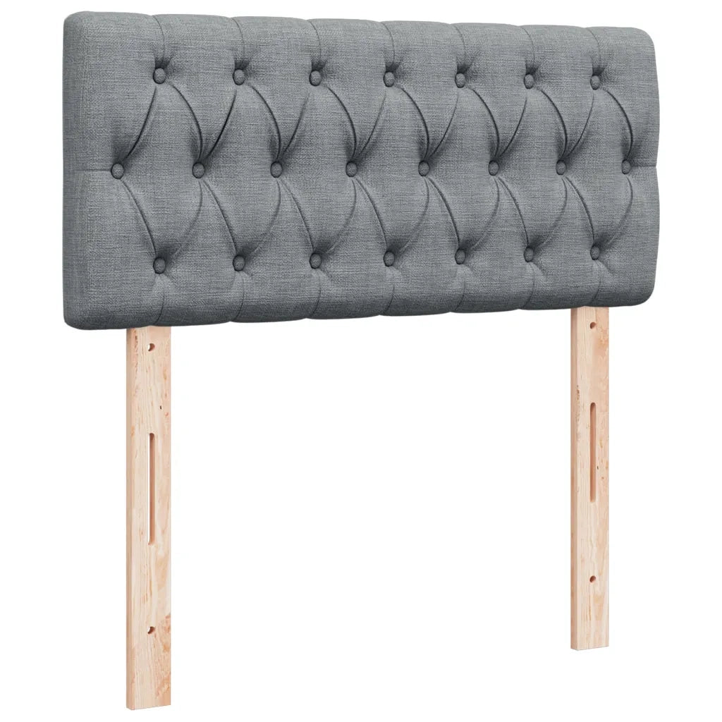 Letto singolo | Letto per adulti | Giroletto a Molle con Materasso Grigio Chiaro 80x200 cm Tessuto