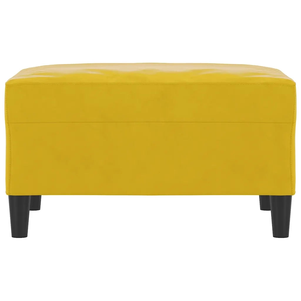 Poggiapiedi giallo 70x55x41 cm in Velluto cod mxl 69165
