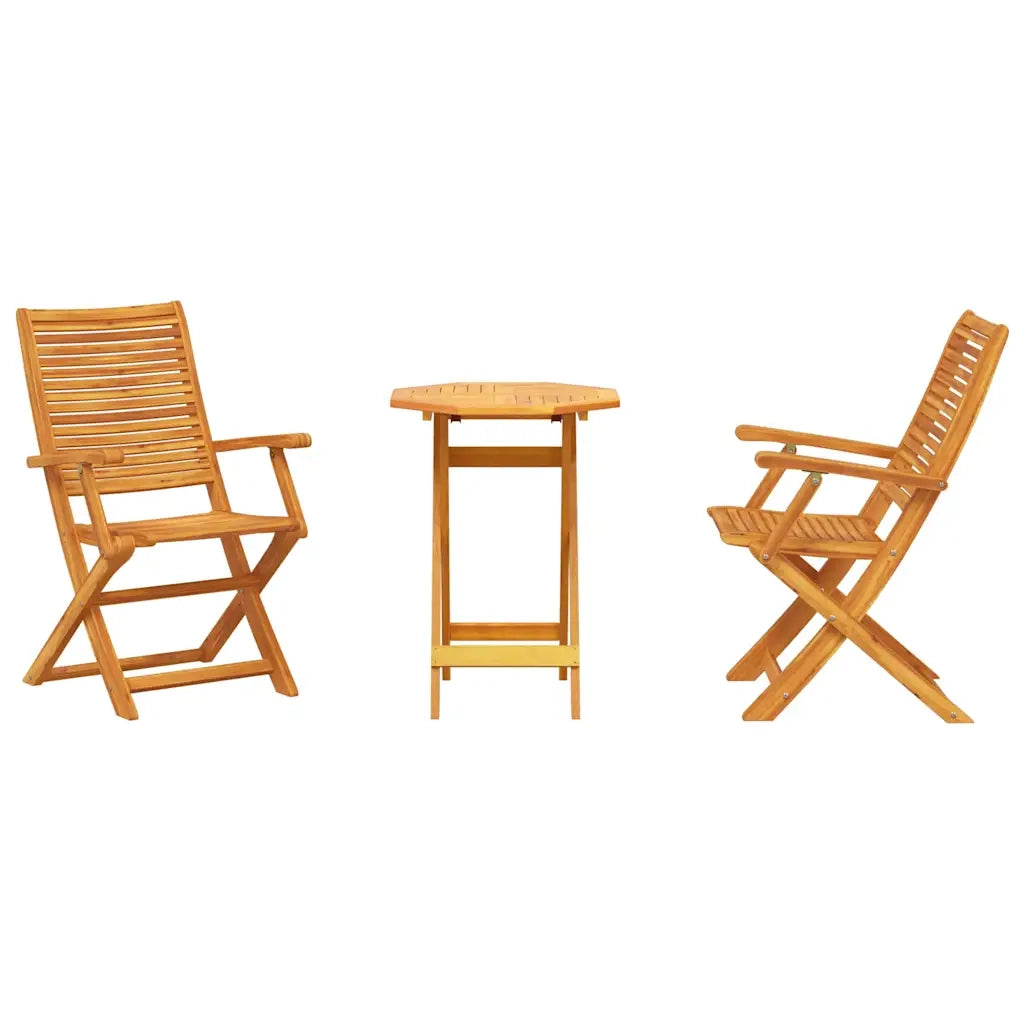 Set Bistro Pieghevole 3 pcs Marrone legno massello di acacia 3375693